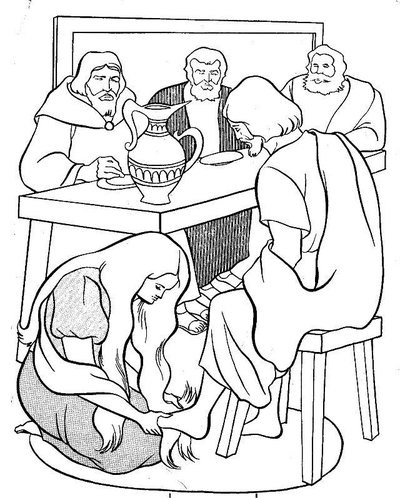 Mary annoints Jesus feet