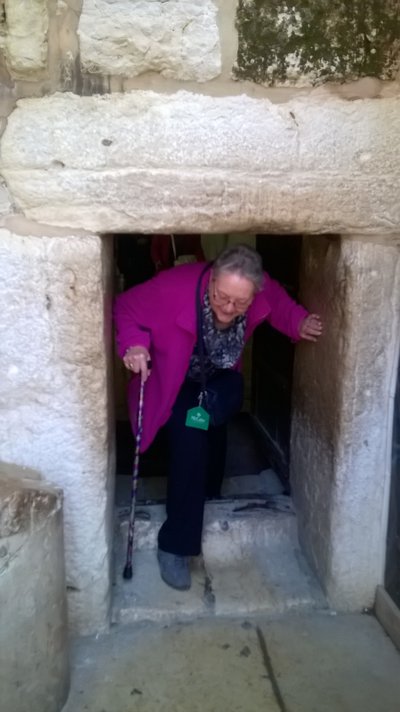 Anne in Bethlehem doorway