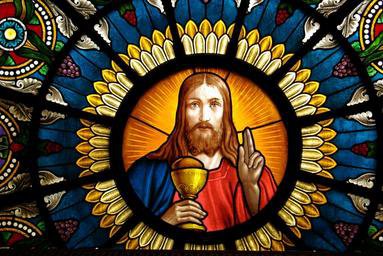 Jesus stained glass window