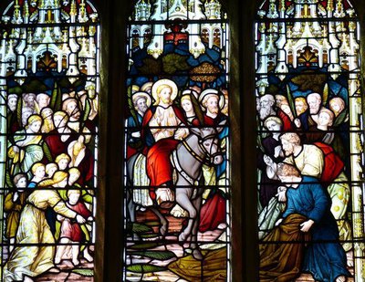 Jesus on donkey
