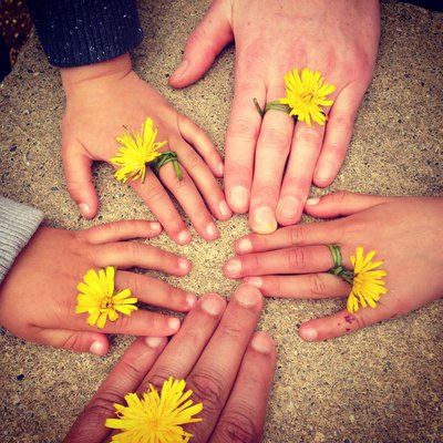 Family hands