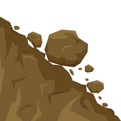 landslide-isolated-on-white-background-stones-fall-from-the-rock-boulders-rolling-down-a-1338928552