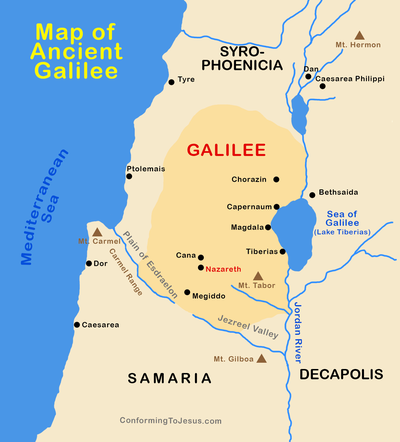 Map of Galilee