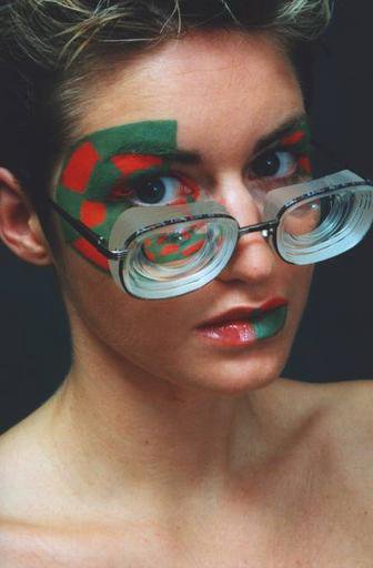 Model and glasses