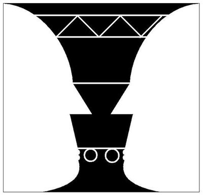 Optical illusion vase