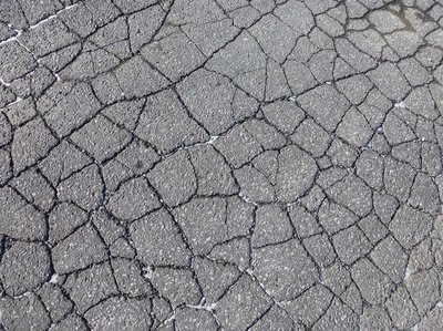Cracks on pavement
